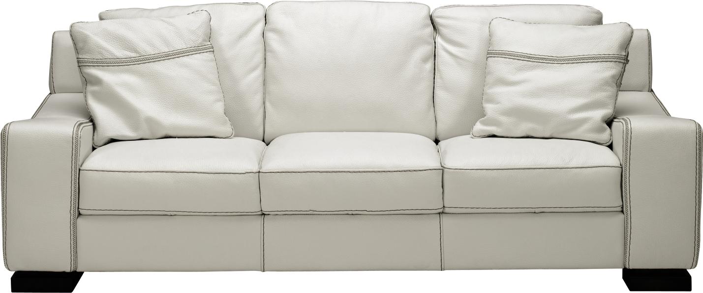 Florence White Leather Sofa