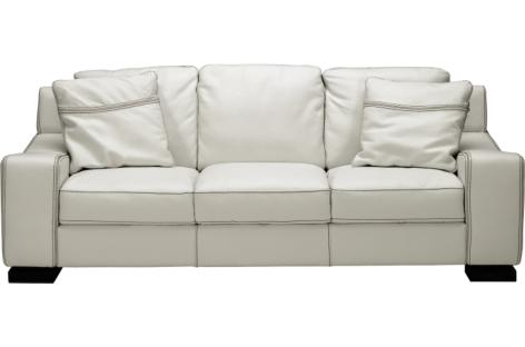 Florence White Leather Sofa