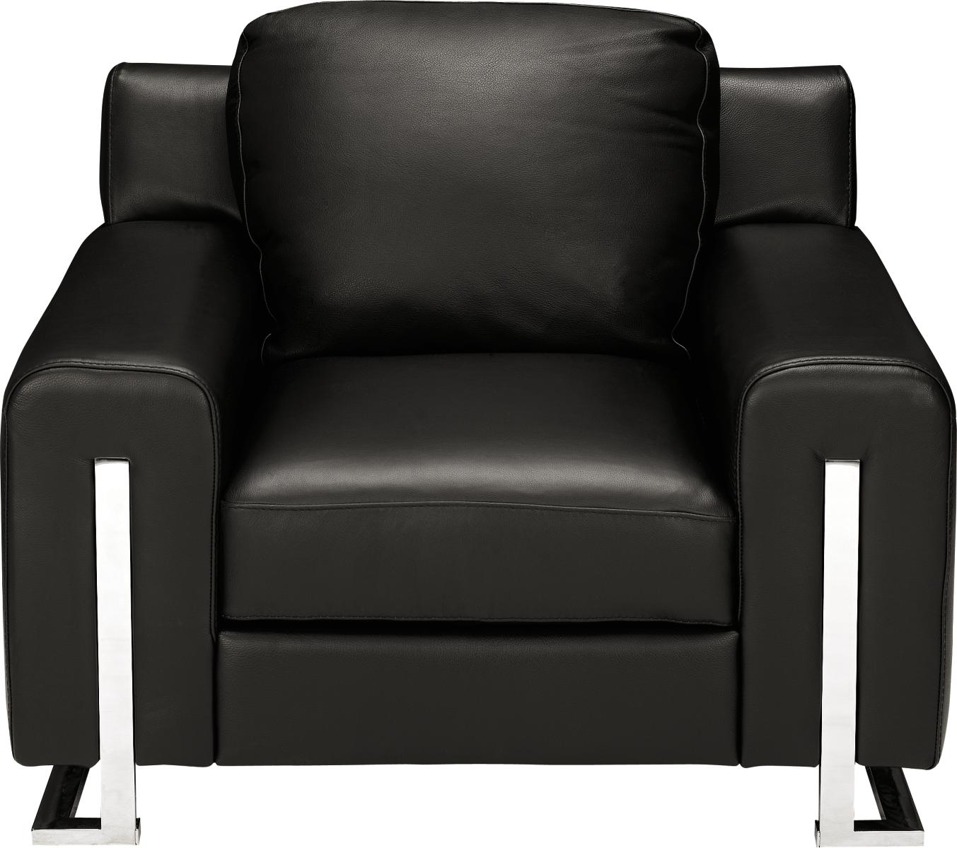 Lorenzo Black Leather Chair