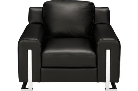 Lorenzo Black Leather Chair