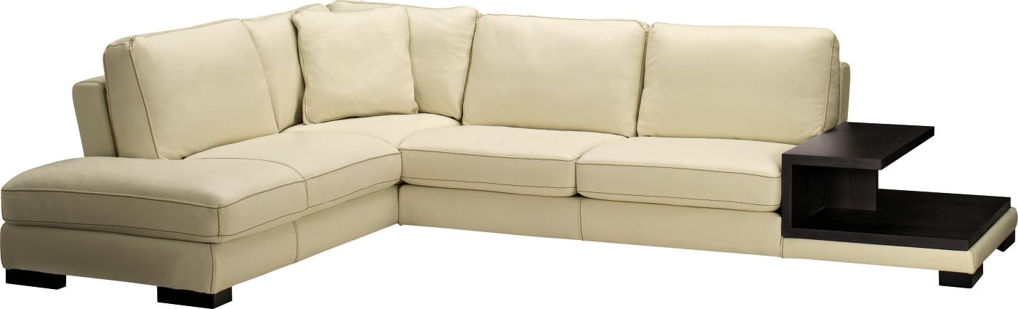 Bella Vanilla 2-pc Leather Sectional