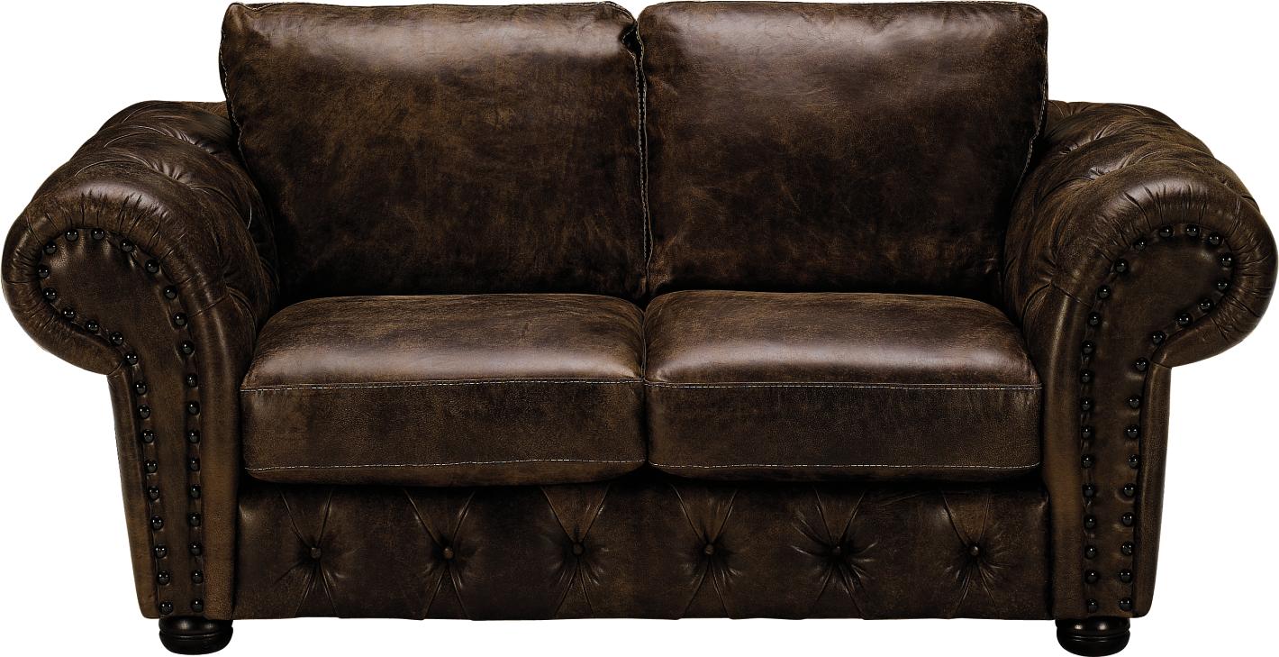 Donatello Chocolate Leather Loveseat