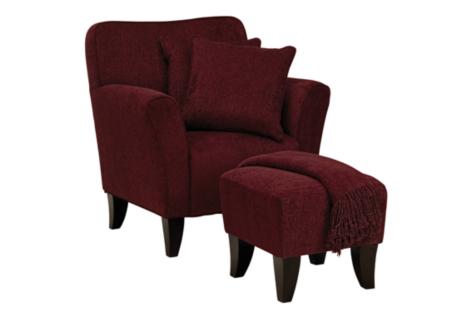 Napa Berry 5-PC Chair, Ottoman, Pillows & Throw Package