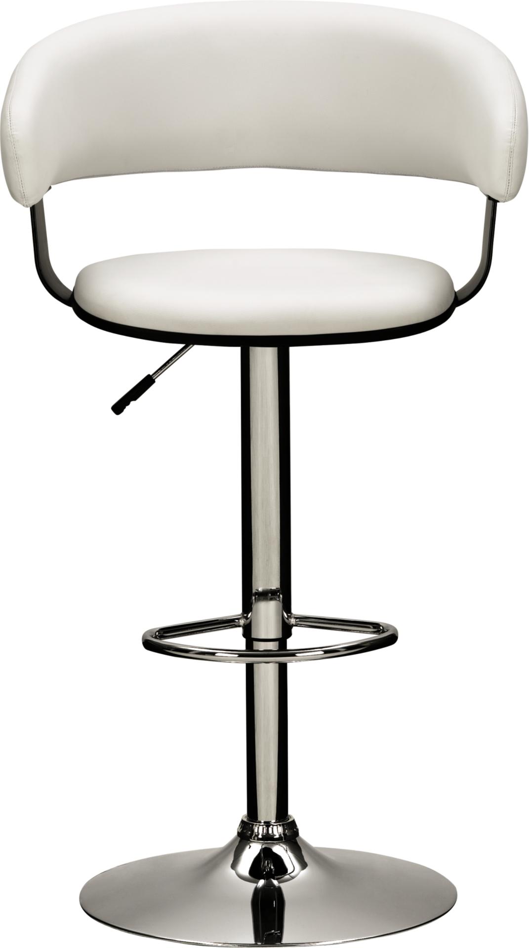 Glasgow White Adjustable Bar Stool