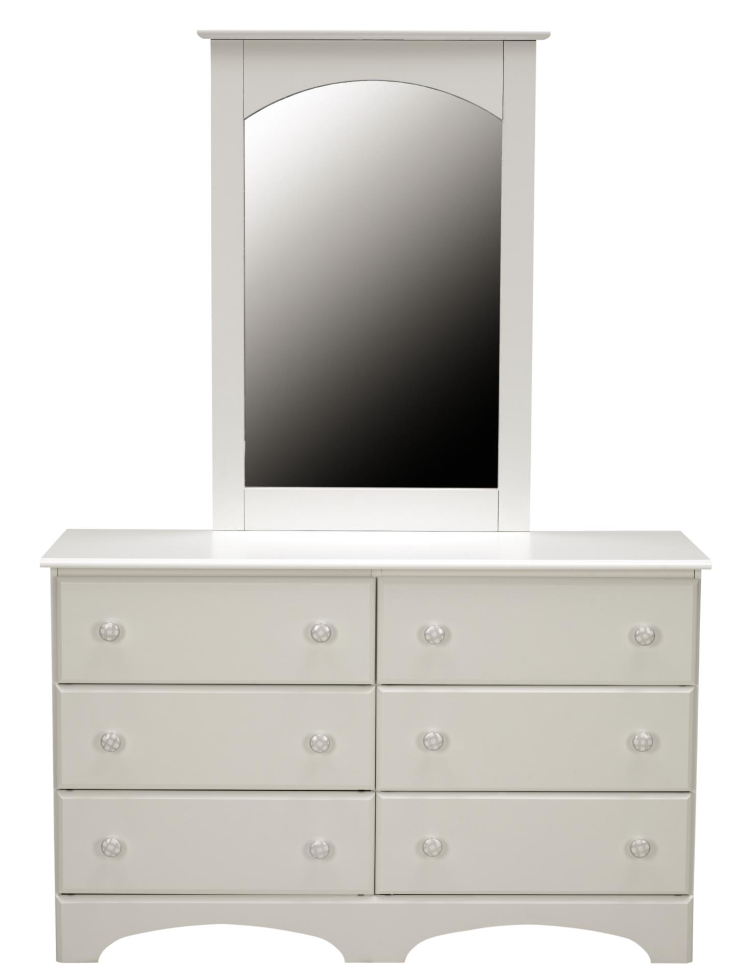 Nantucket White Dresser & Mirror
