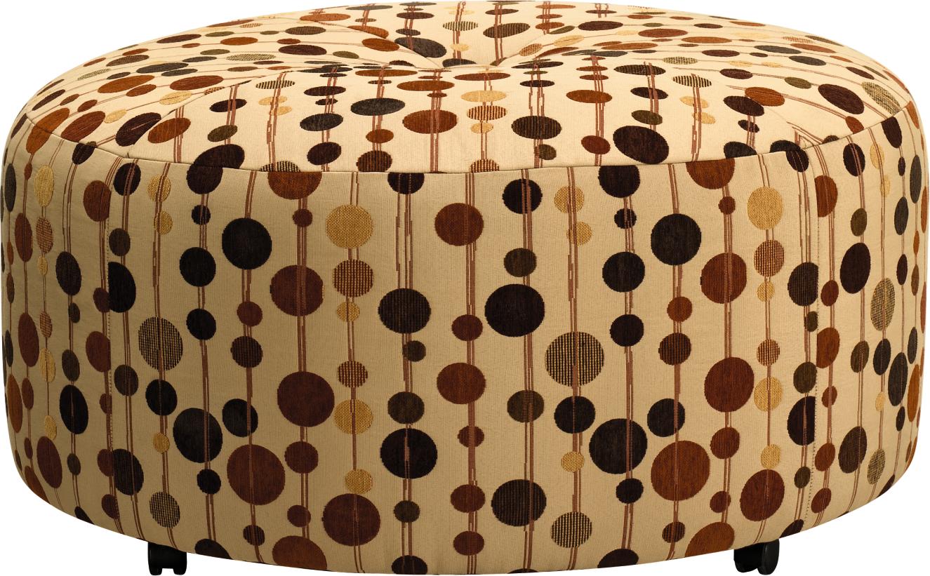 Piper Chili Round Cocktail Ottoman