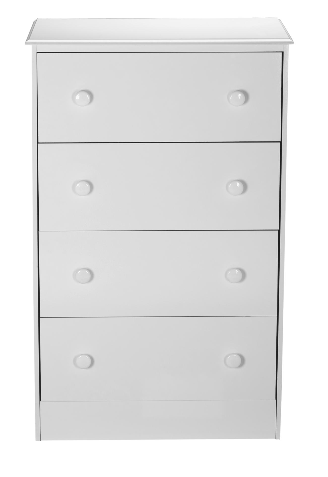 White 4-drawer Chest