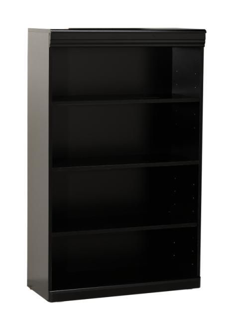 Black 3-shelf 4' Bookcase