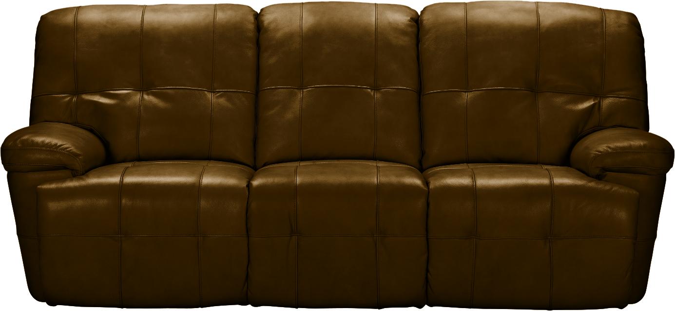 Collins Brown Leather Reclining Sofa