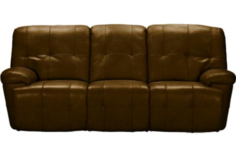 Collins Brown Leather Reclining Sofa