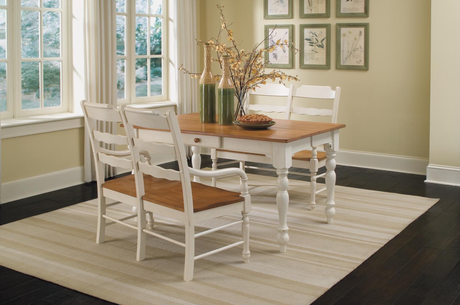 White & Pine 3-pc Dinette