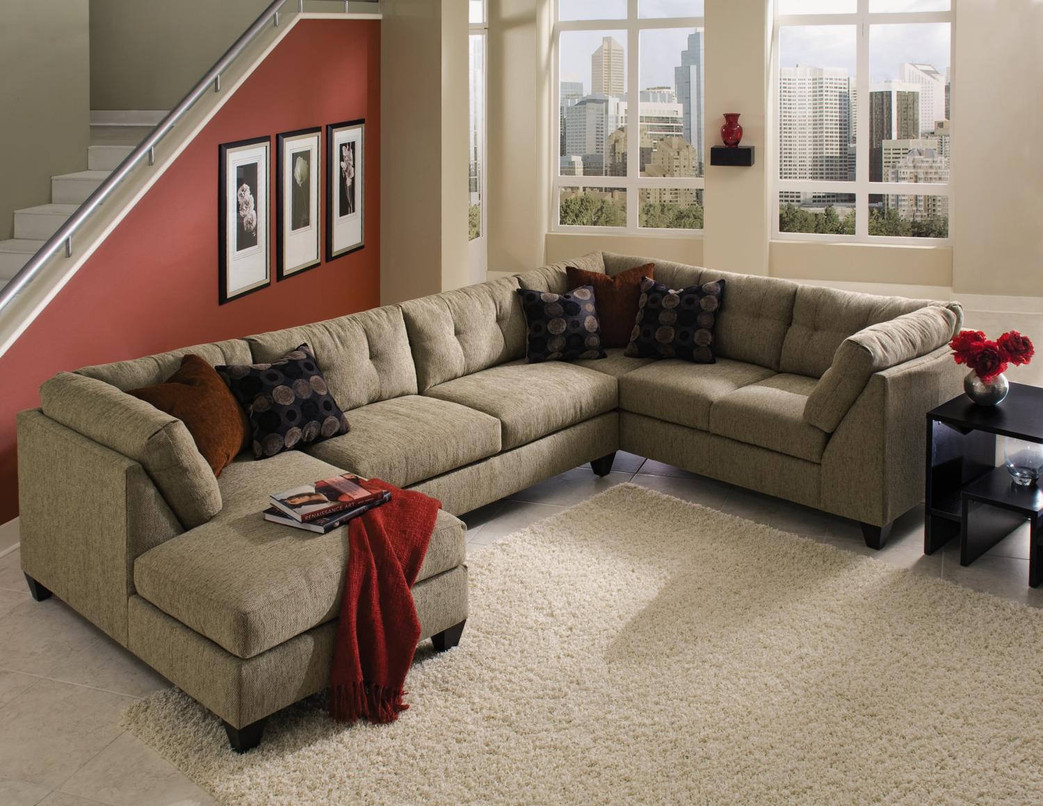 Tempo Taupe 3-pc Sectional