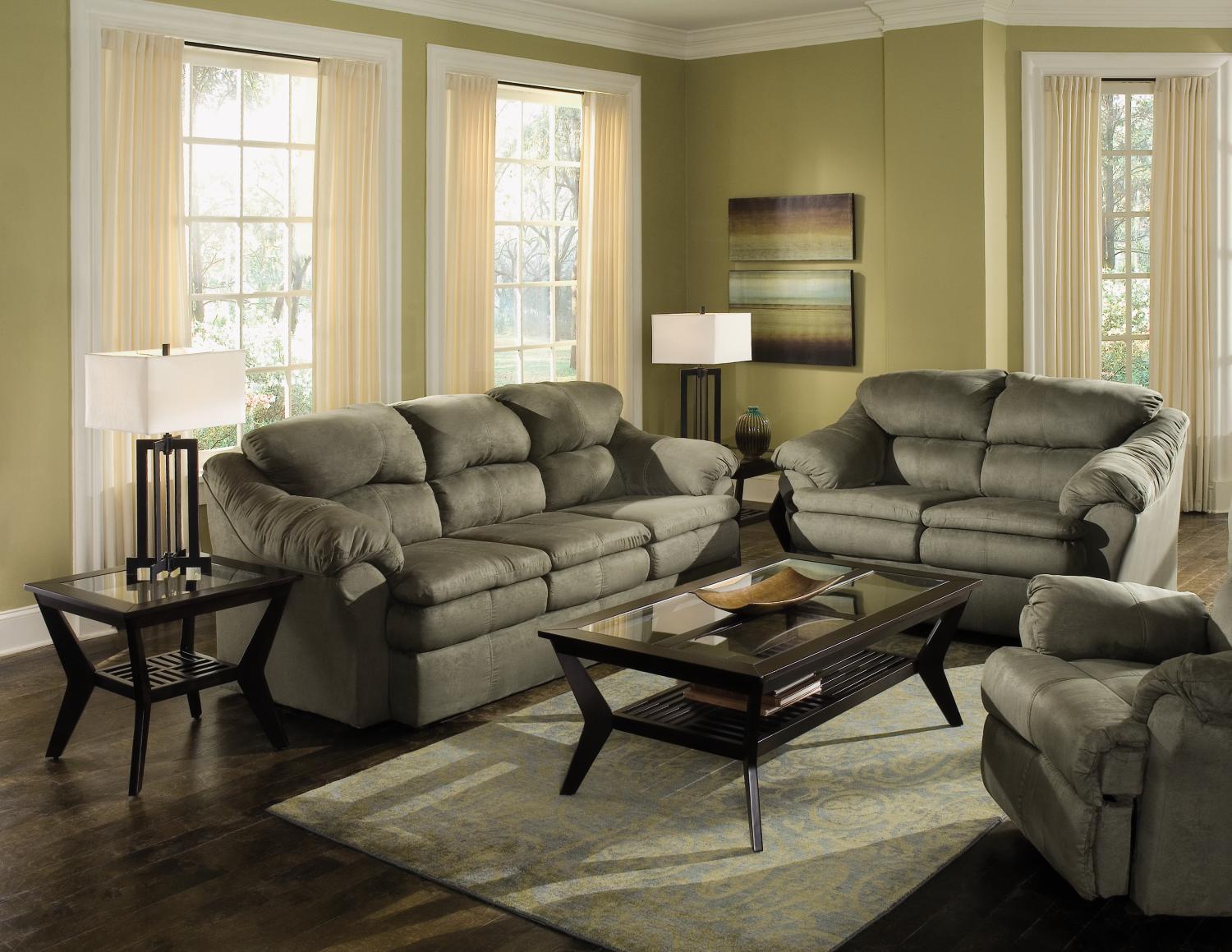 Sensations Olive 2-pc Sofa & Loveseat Package