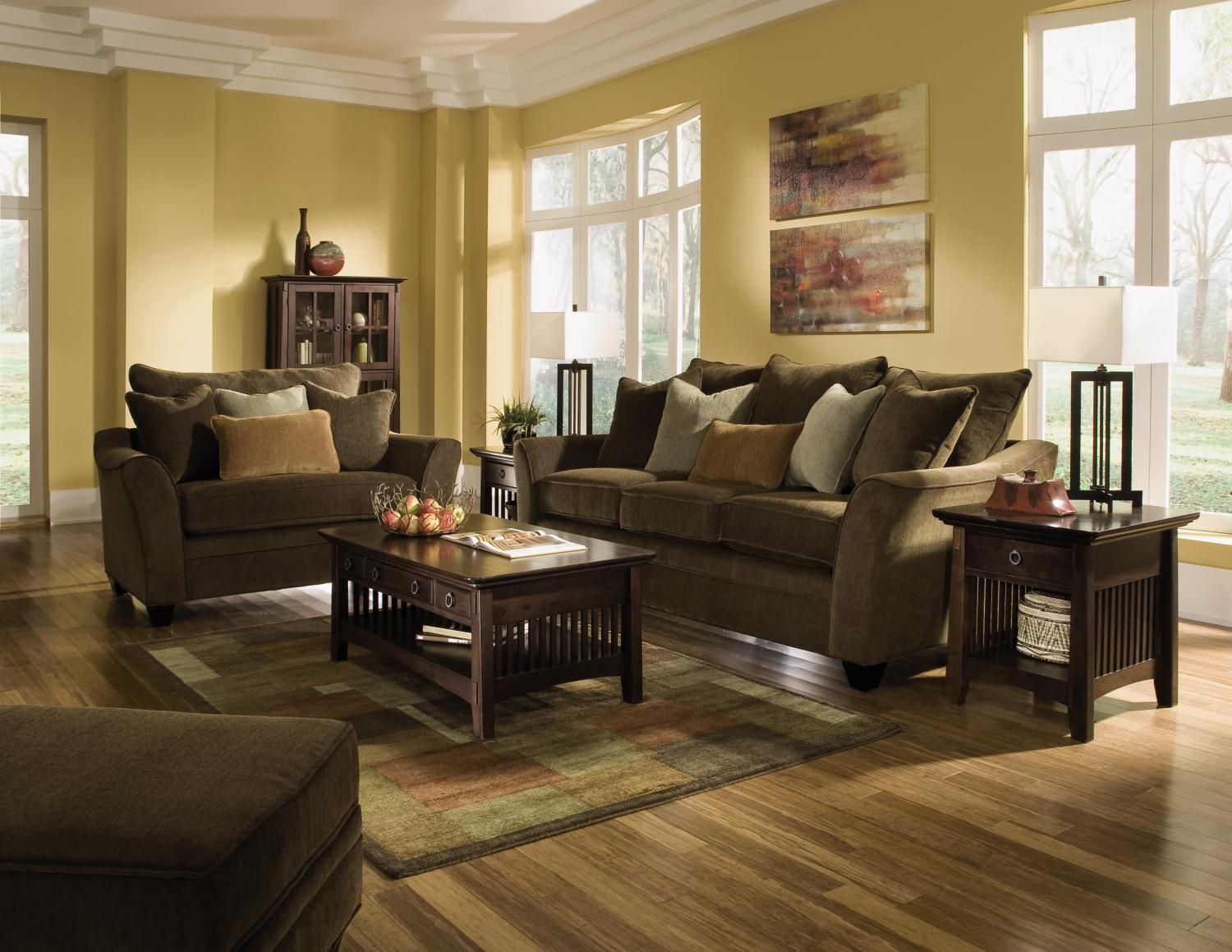 Falcon Brown 2-pc Sofa & Chair Package