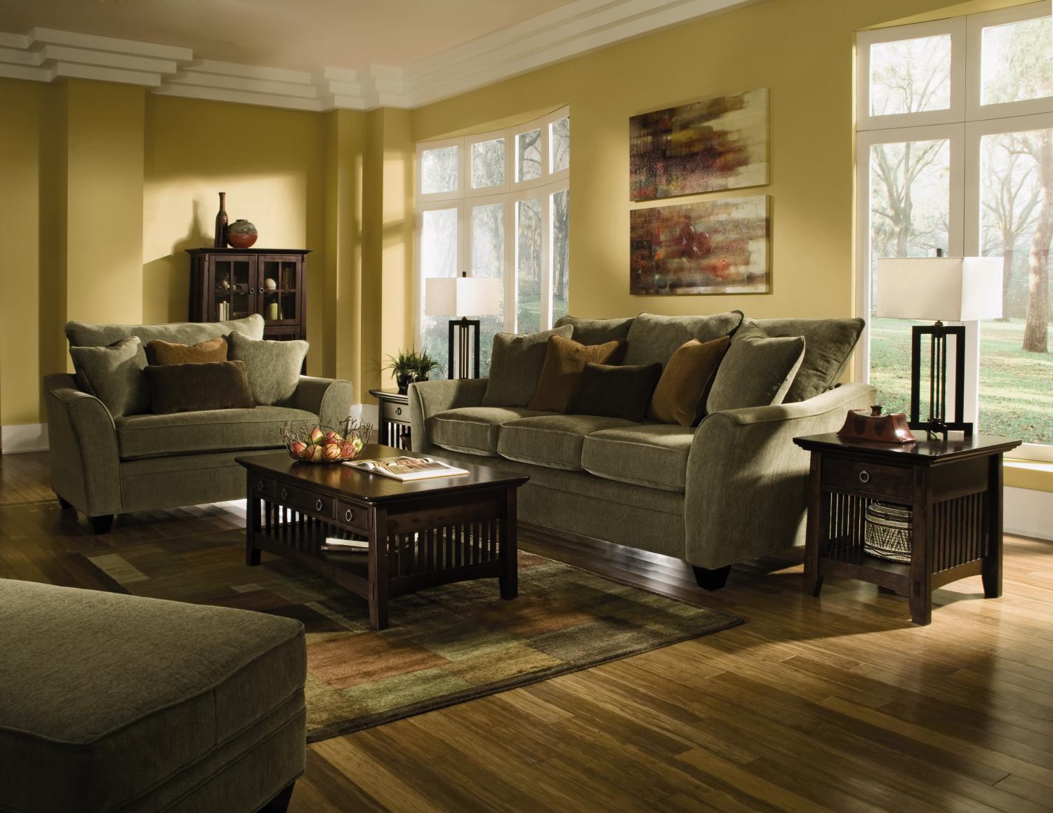 Falcon Leaf 2-pc Sofa & Chair Package