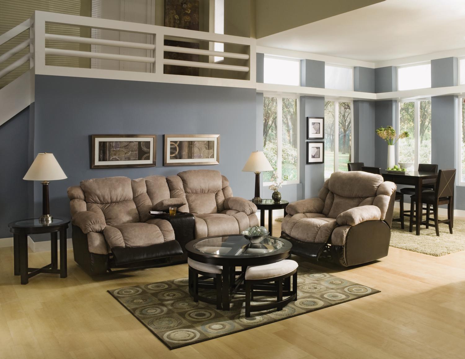 Chesney Camel 2-PC Reclining Sofa & Recliner Package