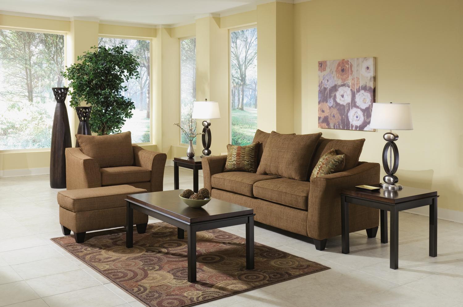 Salsa Nutmeg 2-pc Sofa & Chair Package