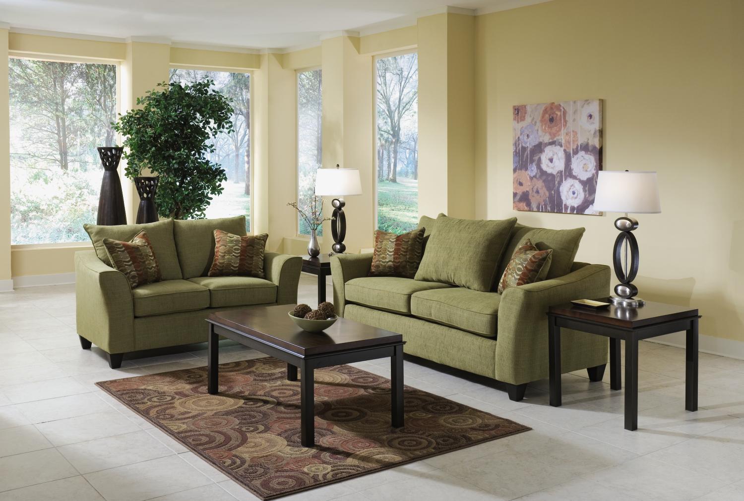 Salsa Avocado 2-pc Sofa & Loveseat Living Room Package