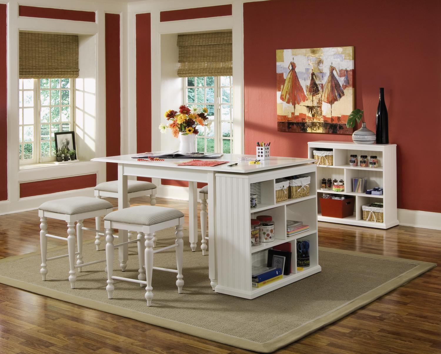 Sea Island White 7-pc Craft Table Set