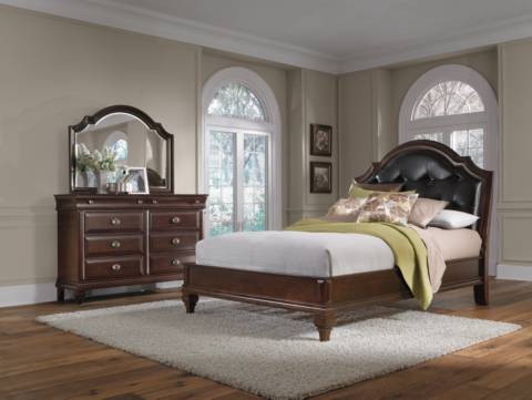 On Manhattan Cherry 5 Pc Bedroom Package American Signature Furniture