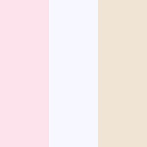 1 Pink, 1 Cream, 1 White