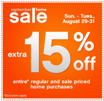 extra 15% off