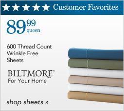 89.99 Queen 600 Thread Count Wrinkle Free Sheets plus Entire Stock of Sheets on Sale