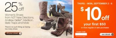 25% off
Women�s Shoes from ND&reg; New Directions, Andrew Geller&reg;, Madison, Bare Traps and more