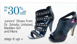 Up to 30% off Juniors� Shoes from Dr. Scholls, Unlisted, Madden Girl and More