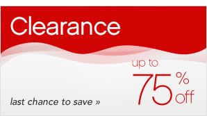 Last Call 75% off Clearance!