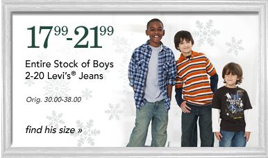 Boys' 2-20 Levi's&reg; Denim on Sale
