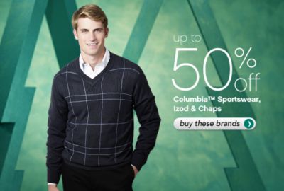 Up to 50% off Columbia&trade; Sportswear,  Izod and Chaps