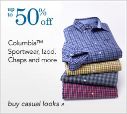 Up to 50% off Columbia&trade; Sportswear, Izod and Chaps