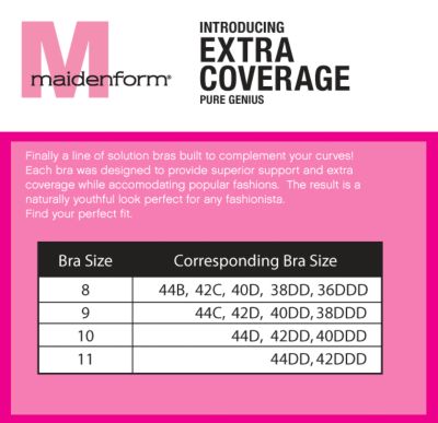 Maidenform® Pure Genius Stay Up Convertible/Strapless Bra M