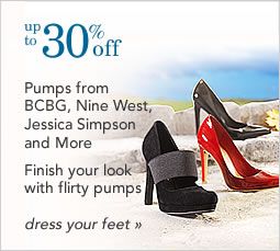 Up to 30% off Pumps from BCBG, Nine West, Jessica Simpson and more