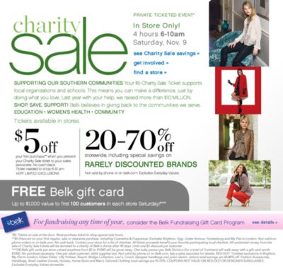 Charity Day Sale