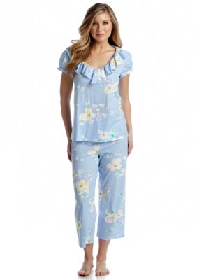 lauren pajama rogers belk floral pajamas gatsby ruffle ralph capri henley kim