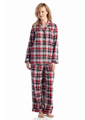 Kim Rogers® 2 Piece Flannel Festive Plaid Pajama Set