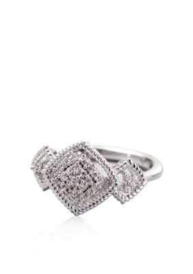 Belk  Co. Sterling Silver Diamond Ring