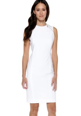 Calvin Klein Shoulder Zip Sheath Dress