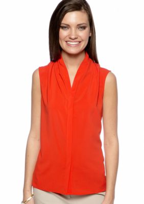 Calvin Klein Solid V-Neck Shell
