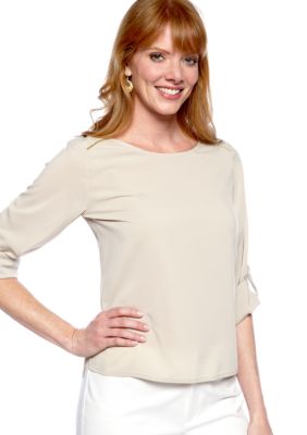 Calvin Klein Gold Trim Utility Blouse
