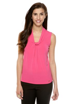 Calvin Klein Sleeveless Twist Neck Top