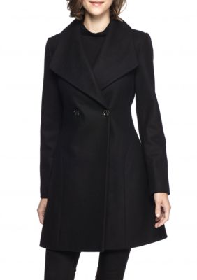 MICHAEL Michael Kors Double Wing Collar Fit & Flare Coat MICHAEL Michael Kors Double Wing Collar Fit & Flare Coat