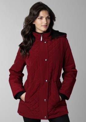 Liz Claiborne Quilted Hooded Coat