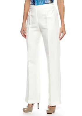 Kasper Side Zip Linen Pant