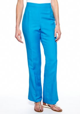 Kasper Plus Size Side Zip Linen Pant