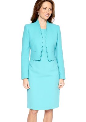 Kasper Scalloped Suit Jacket