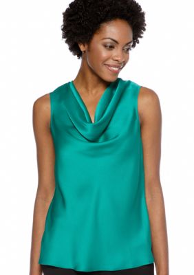 Kasper Plus Size Solid Cowl Neck Cami
