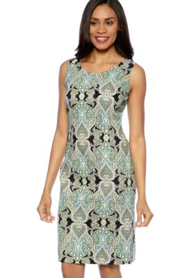 Kasper Printed Twill Dress